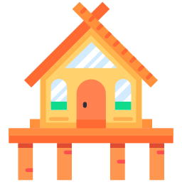 bungalow icona