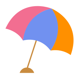 Beach umbrella icon