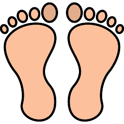 pieds nus Icône