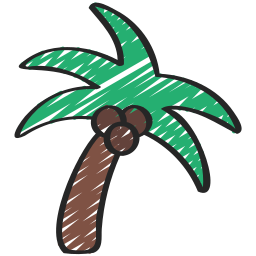 Coconut tree icon