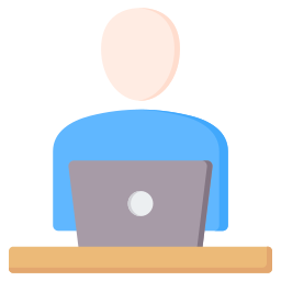 trabajador de la computadora icono