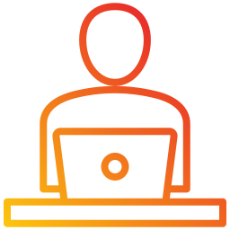 Computer worker icon