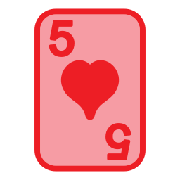 cinco de corações Ícone