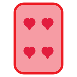 cuatro de corazones icono