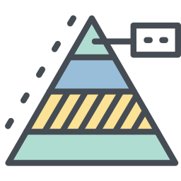 gráfico piramidal icono
