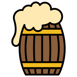 barril de cerveza icono