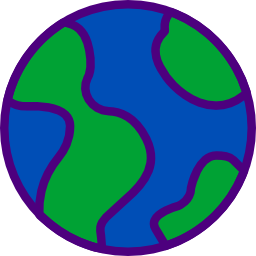 Planet earth icon