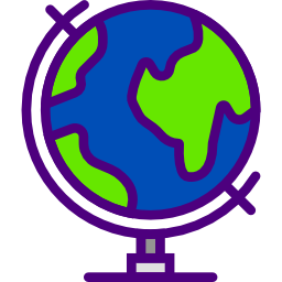 Earth globe icon