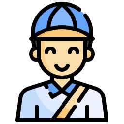 Delivery man icon