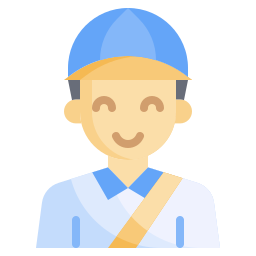 Delivery man icon