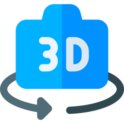 cámara 3d icono
