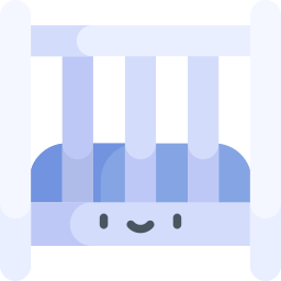 Baby crib icon