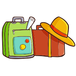 Travel bag icon