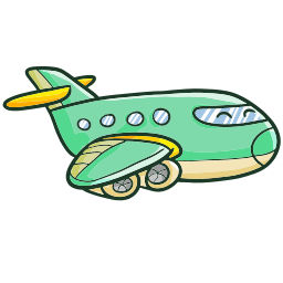 avión volando icono