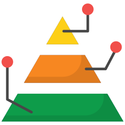 grafico a piramide icona