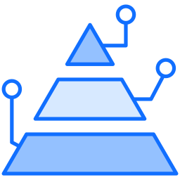 graphique pyramidal Icône