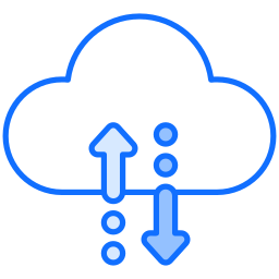 données en nuage Icône