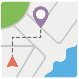 Map and location icon