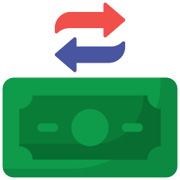 transakcja pieniężna ikona