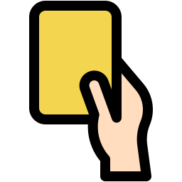 Yellow card icon