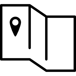 mapa con marcador de posición icono