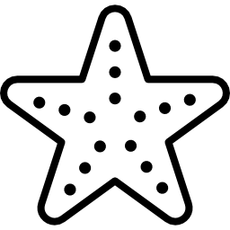 estrella de mar con puntos icono