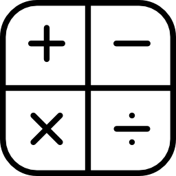 símbolos de calculadora icono