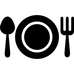 piatto cucchiaio e forchetta icona