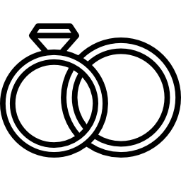 dwa pierścienie ikona