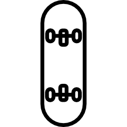 skateboard met vier wielen icoon