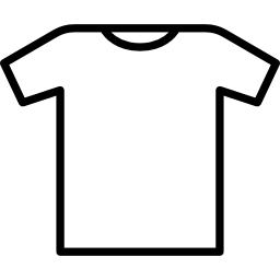 camiseta en blanco icono