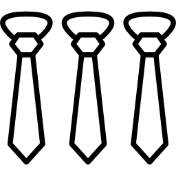 trzy krawaty ikona