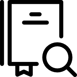 Book and Magnifying Glass icon