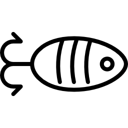 appât en forme de poisson Icône