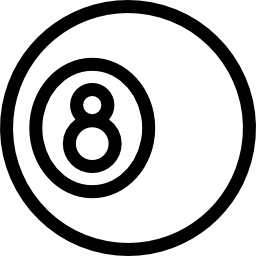 palla da biliardo numero otto icona