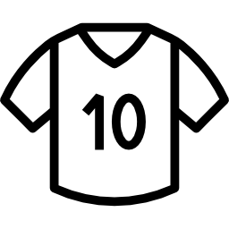 camiseta de futbol icono