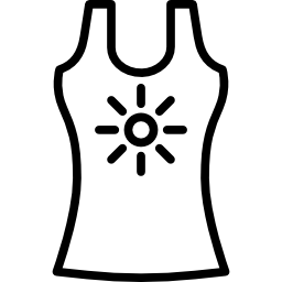 camisa de mujer con sol icono
