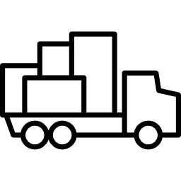 camion delle consegne rivolto a destra icona