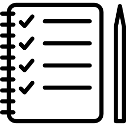Контрольный список и карандаш иконка