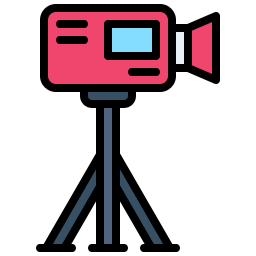 Video camera stand icon