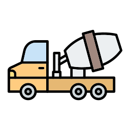 camion de ciment Icône