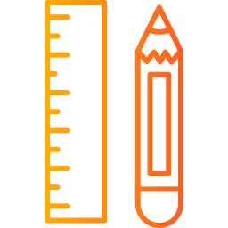matita e righello icona