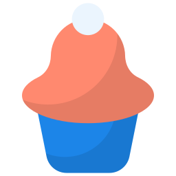 pastel de taza icono