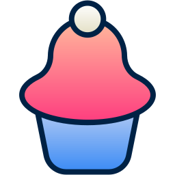 pastel de taza icono