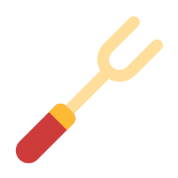 tenedor de barbacoa icono