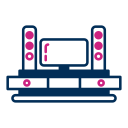 mesa de televisión icono