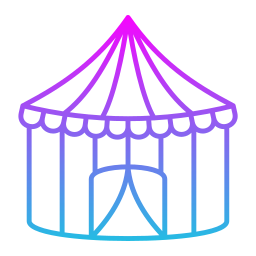 Circus tent icon