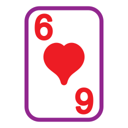 seis de corazones icono