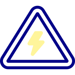 elektrisches gefahrenzeichen icon