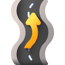 Winding road icon
